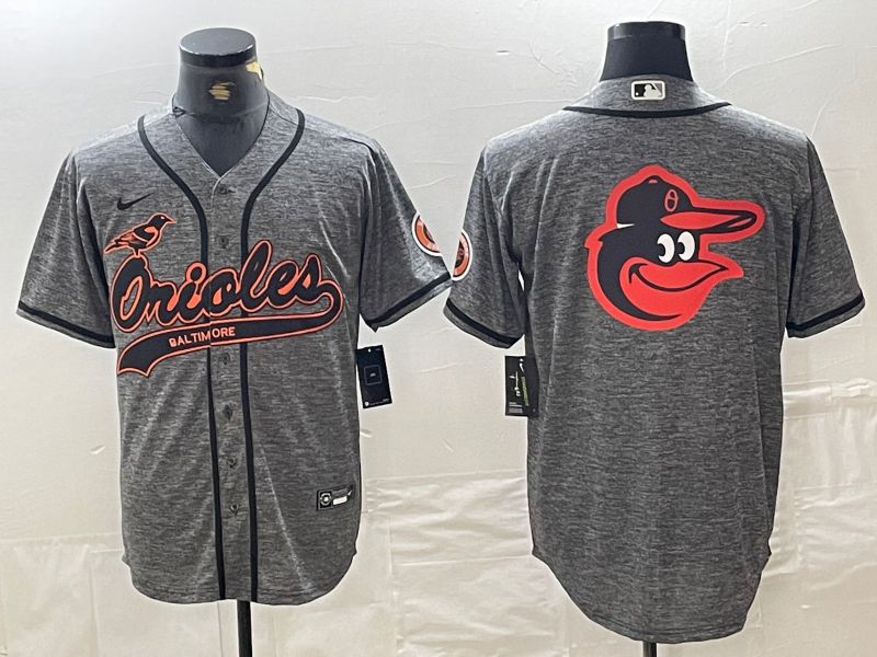 Men Baltimore Orioles Blank Grey Jointly 2024 Nike MLB Jersey style 7->baltimore orioles->MLB Jersey